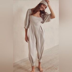 Free People Lotta Love Jumpsuit- Almond Milk